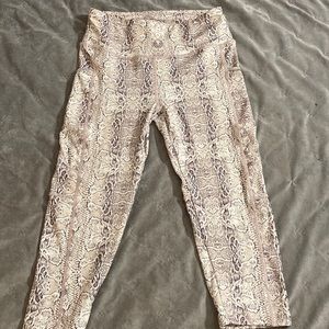 Pink snake skin gym outfit